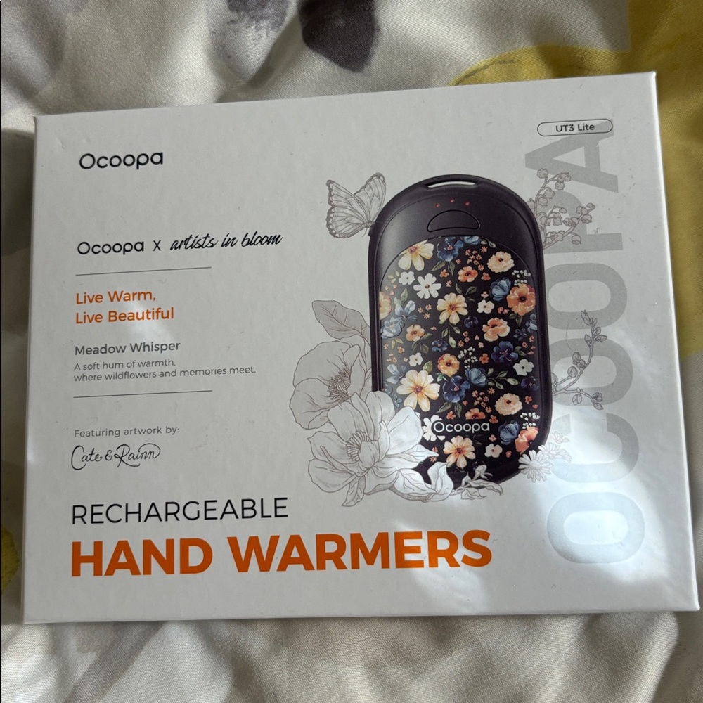 Ocoopa Rechargeable Hand Warmers with Floral Design